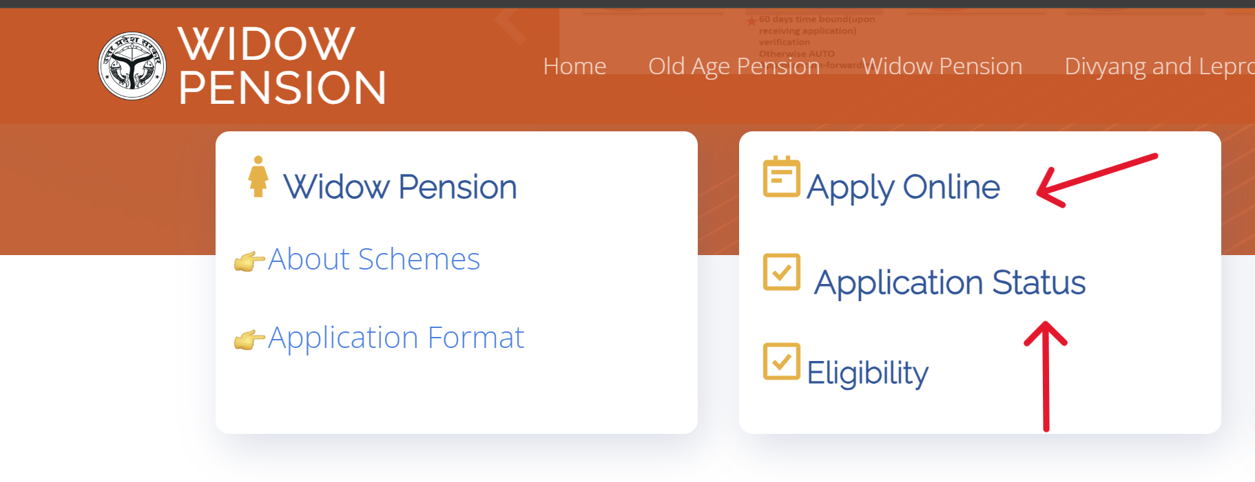 Widow Pension Uttar Pradesh Registration Application Status And List