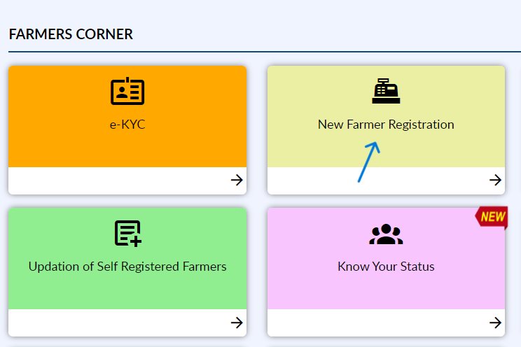 New Farmer Registration on PM-kisan Portal