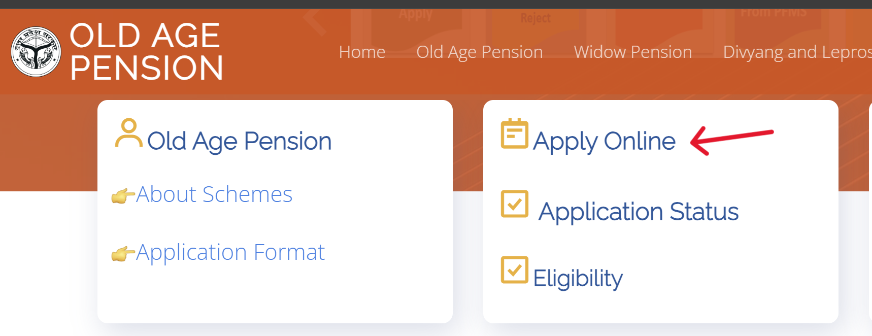 Apply Online Old Age Pension UP