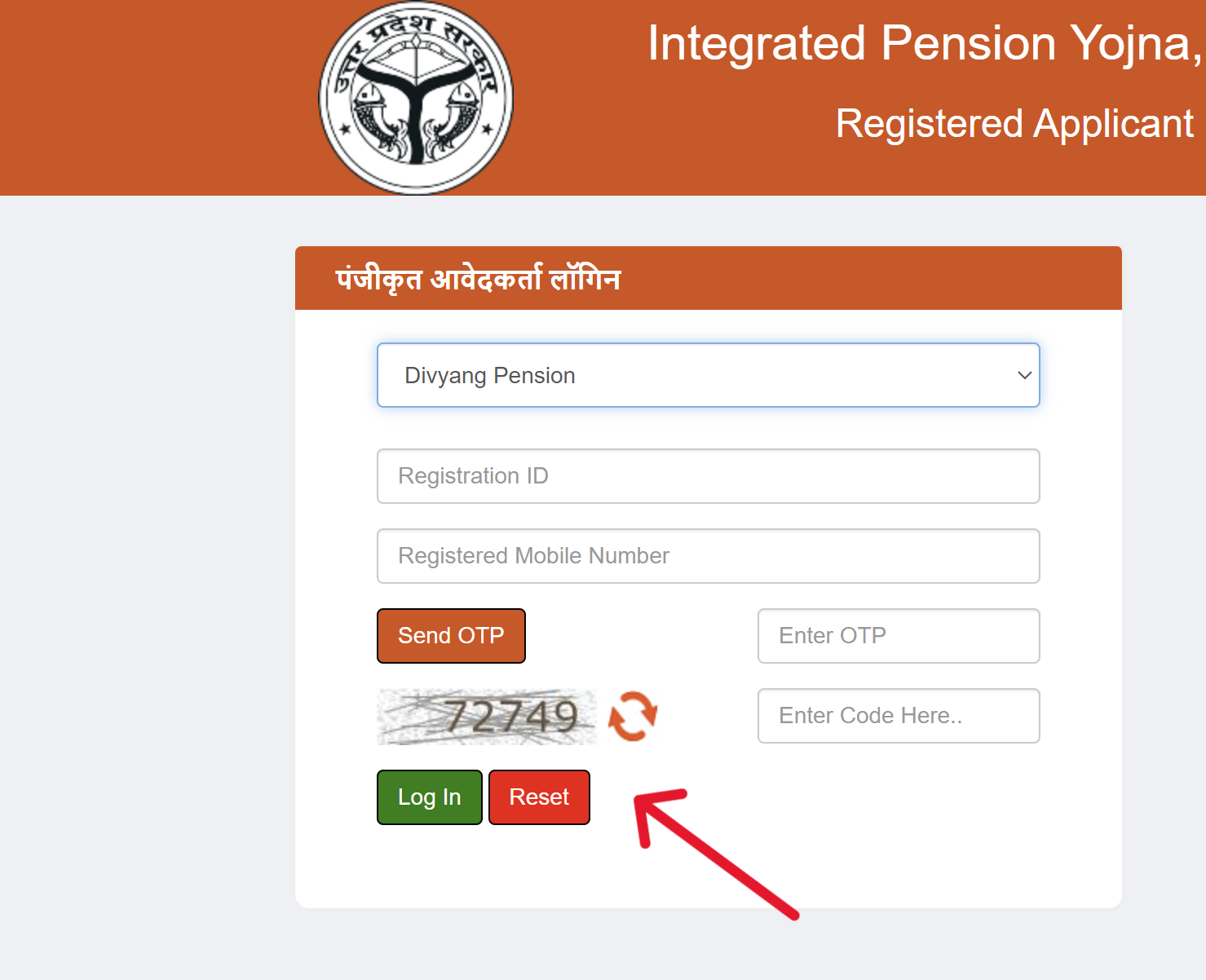 Divyang Pension Application Status