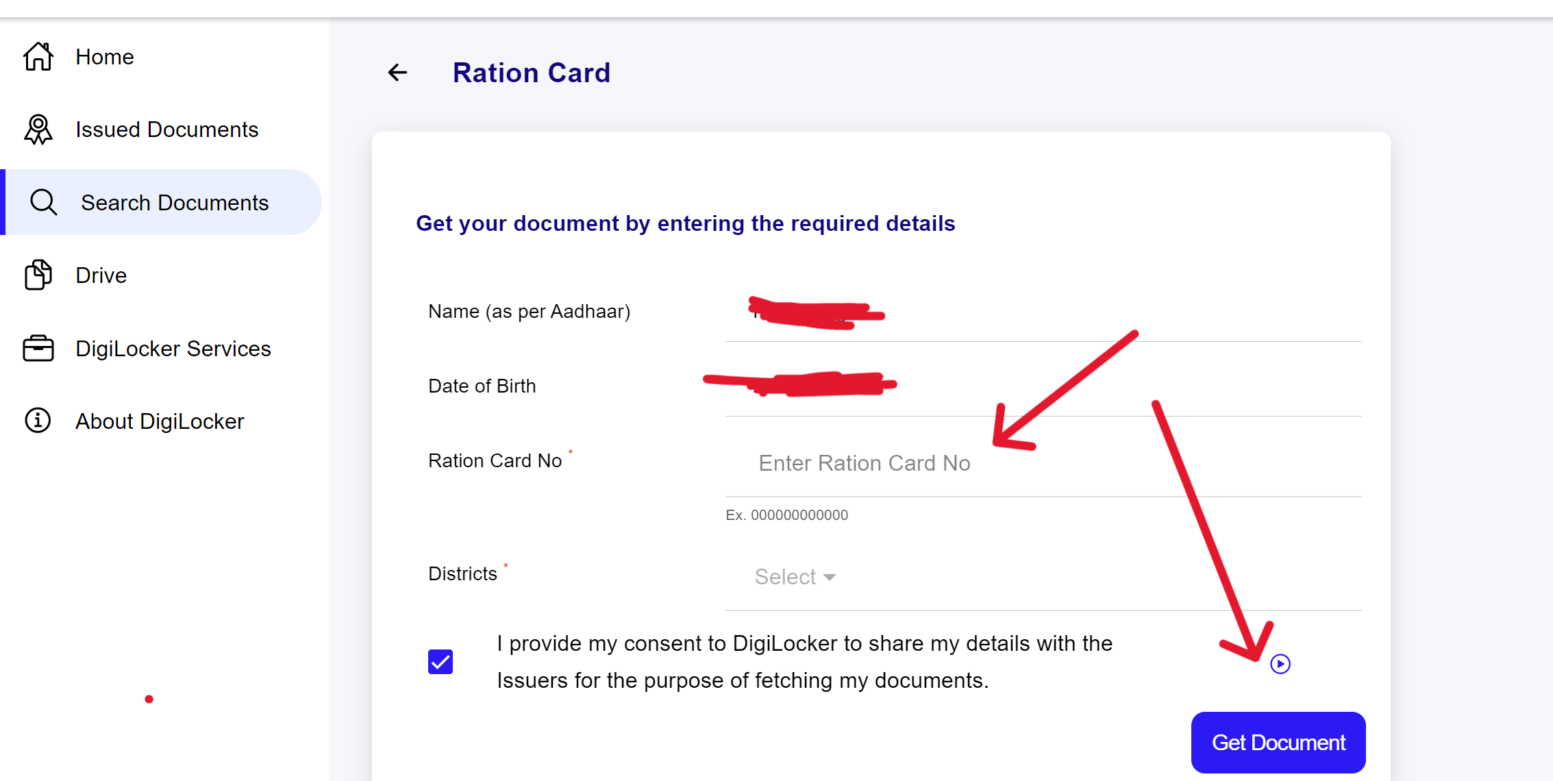 Download UP Ration Card DigiLocker