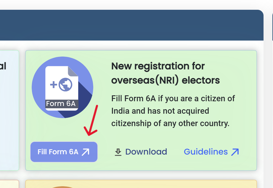 New registration for overseas (NRI) electors