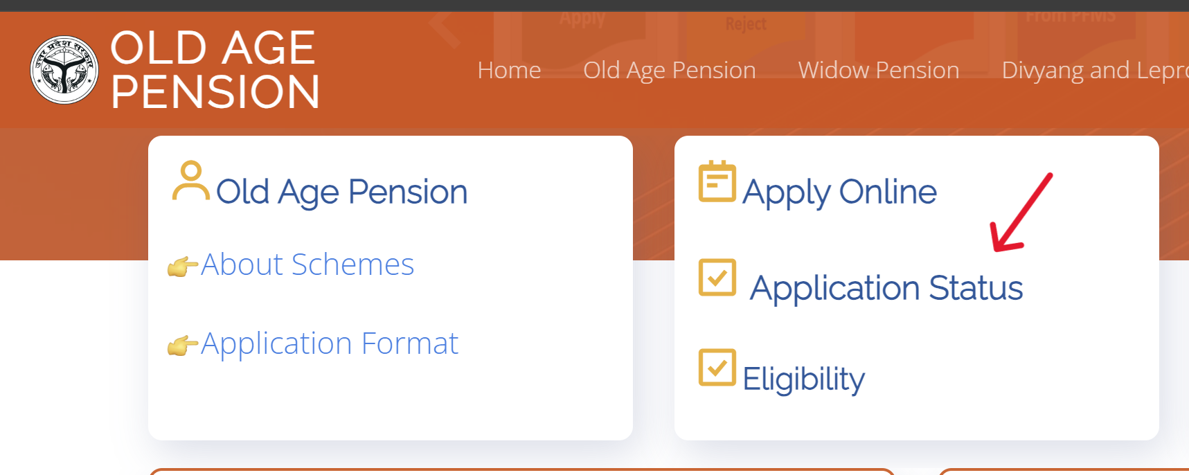 UP Widow Pension Application Status