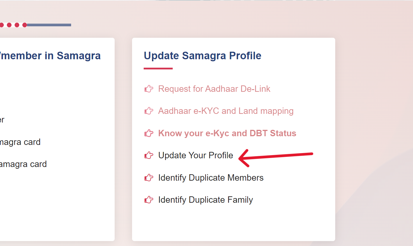 Update Your Profile On Samagra