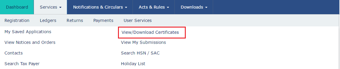 Download GST Certificate