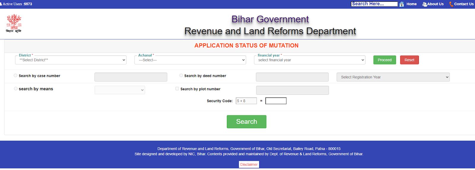 Mutation status bihar