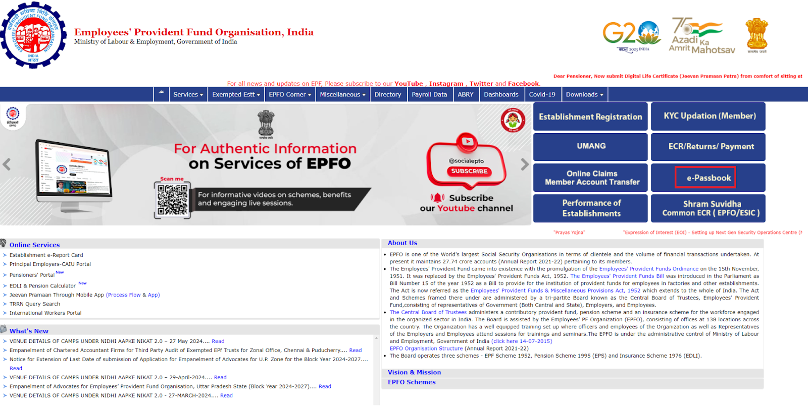 EPFO Passbook - Benefits, Download, PF Balance Check | epfindia.gov.in