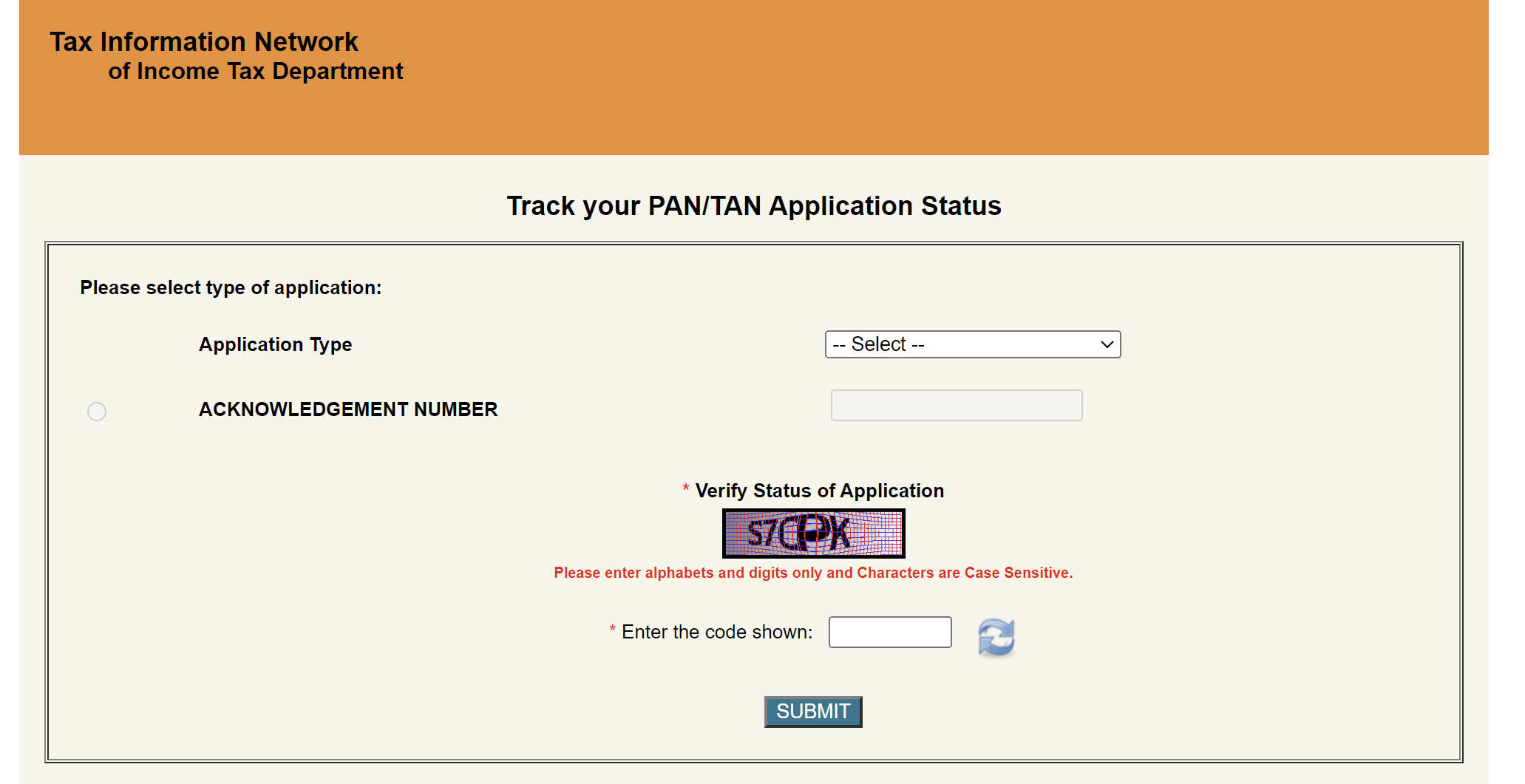 Know Status of PAN Application