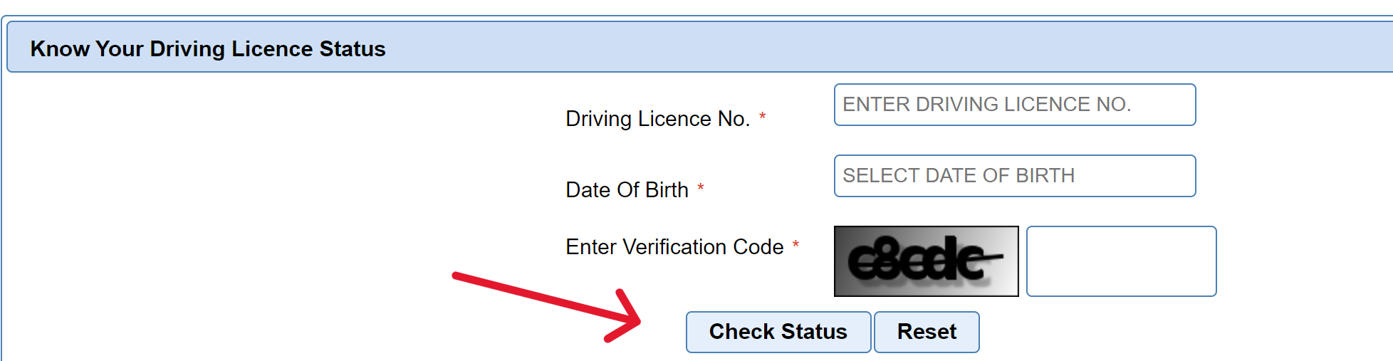 Know Your Driving Licence Status