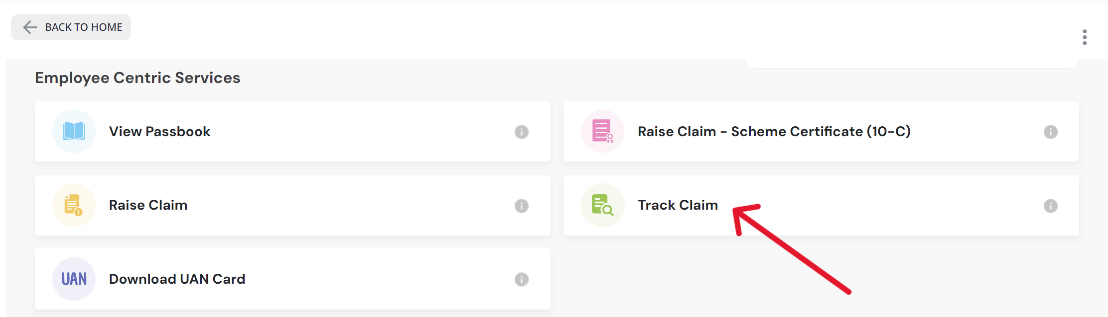 Track Claim on UMANG Portal