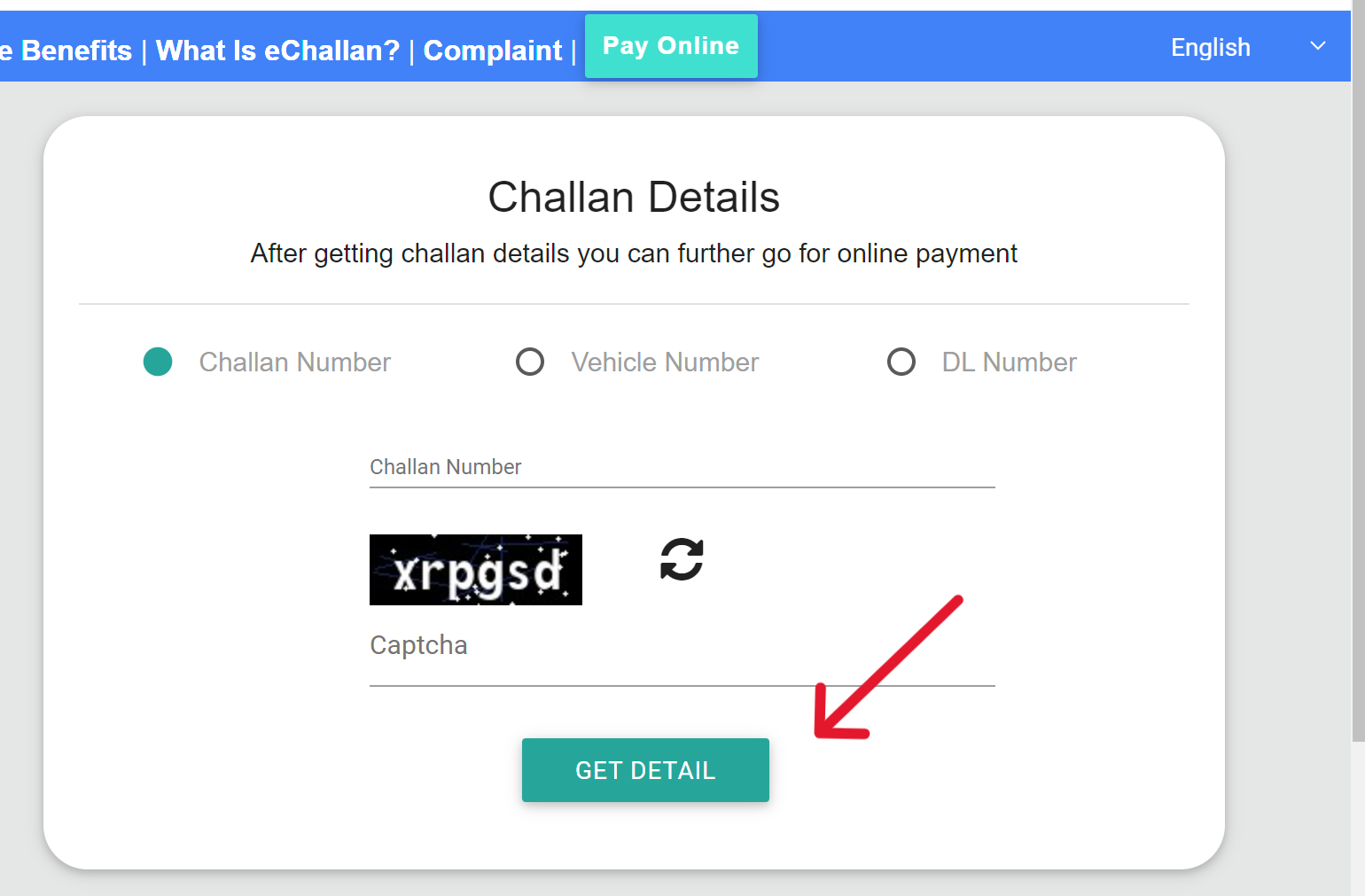 Challan Status