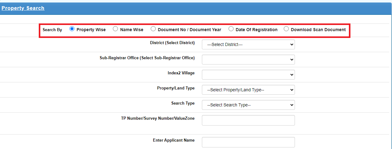 Property Search on AnyRoR Portal