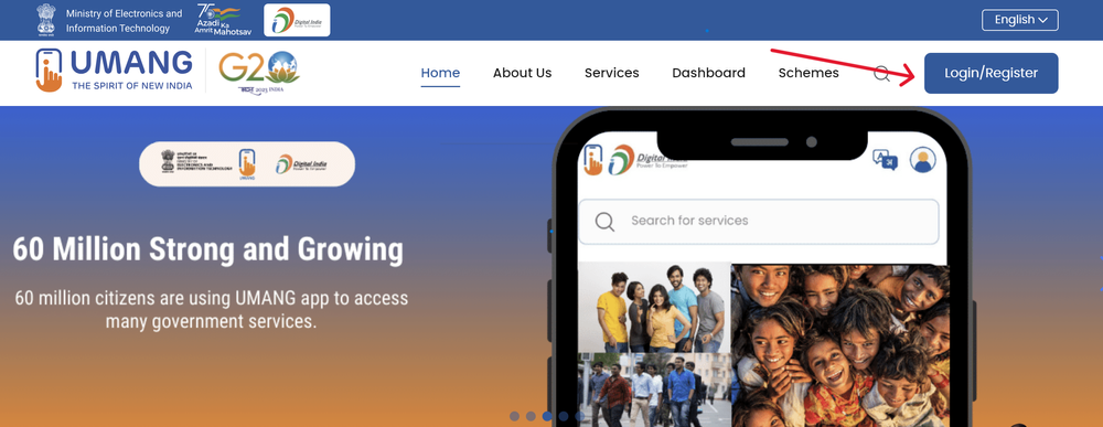 Registration or Login ON UMANG Portal